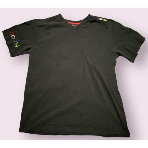 COOGI Other - COOGI T-shirt Mens L Black V-Neck Retro Australia Embroidered Short Sleeve